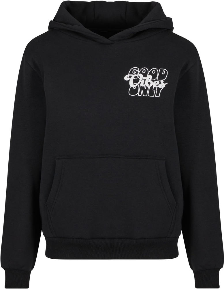 MissTeeDamenGoodVibesPuffPrintLadiesFluffyHoodyMST207Black-3XL