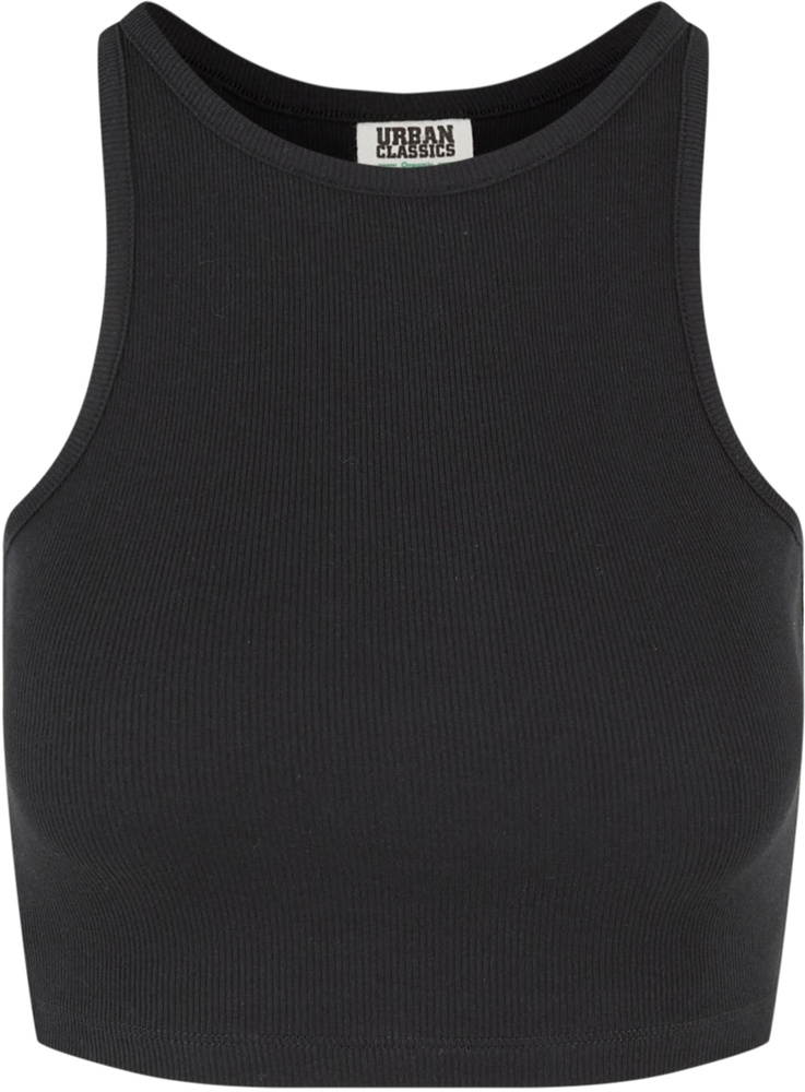 UrbanClassicsDamenLadiesOrganicCroppedRibTopTB6185Black-3XL