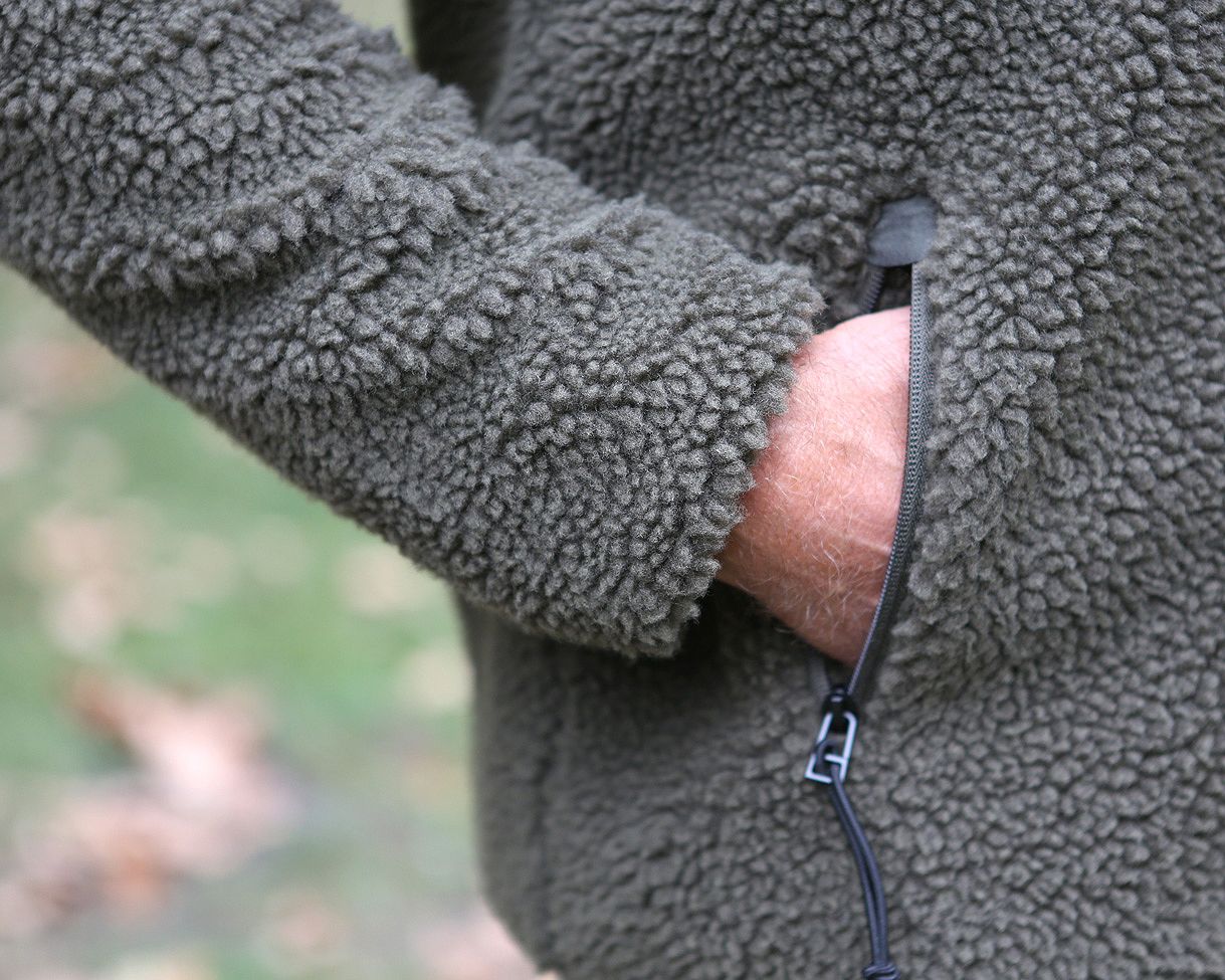 BranditJackeTeddyfleeceTroyerinOlive-S