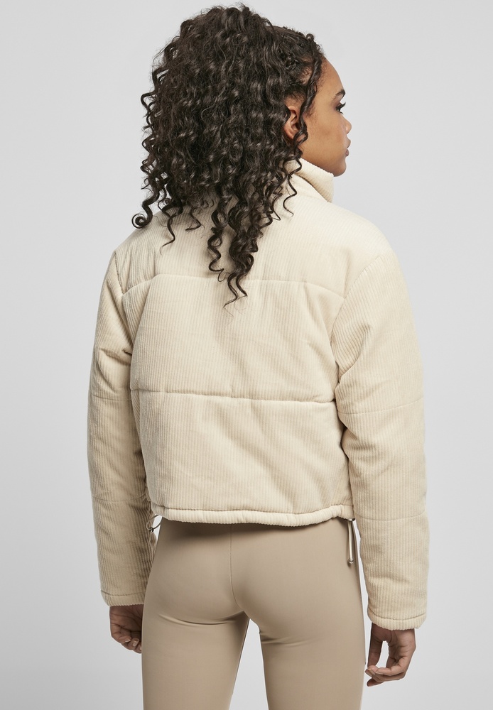 UrbanClassicsDamenJackeLadiesCorduroyPufferJacketWhitesand-3XL