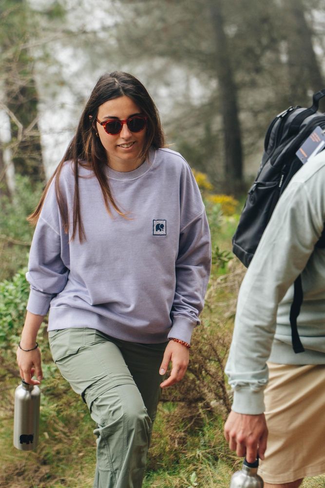 TrendsplantDamenSweaterWomensEspliegoPigmentDyedOversizedSweaterLavenderPurple-S