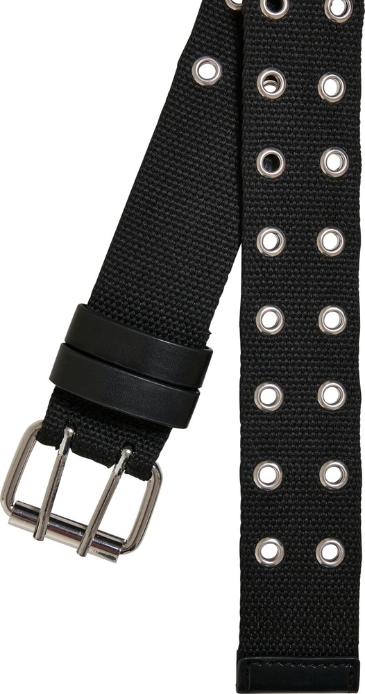 UrbanClassicsGrtelPolyesterEyeletBeltBlackSilver
