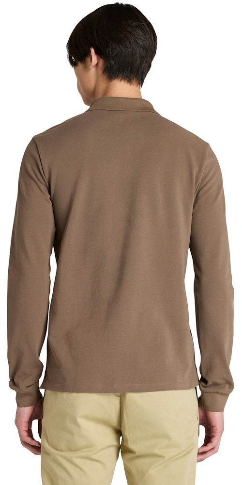 TimberlandPoloshirtOysterRiverChestLogoLsPoloSlimTB0A6VY6ChocolateChip-3XL