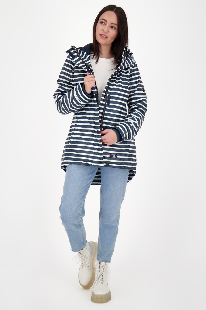 AlifeKickinDamenRegenjackeElmaAKBRainjacketMarine-2XL