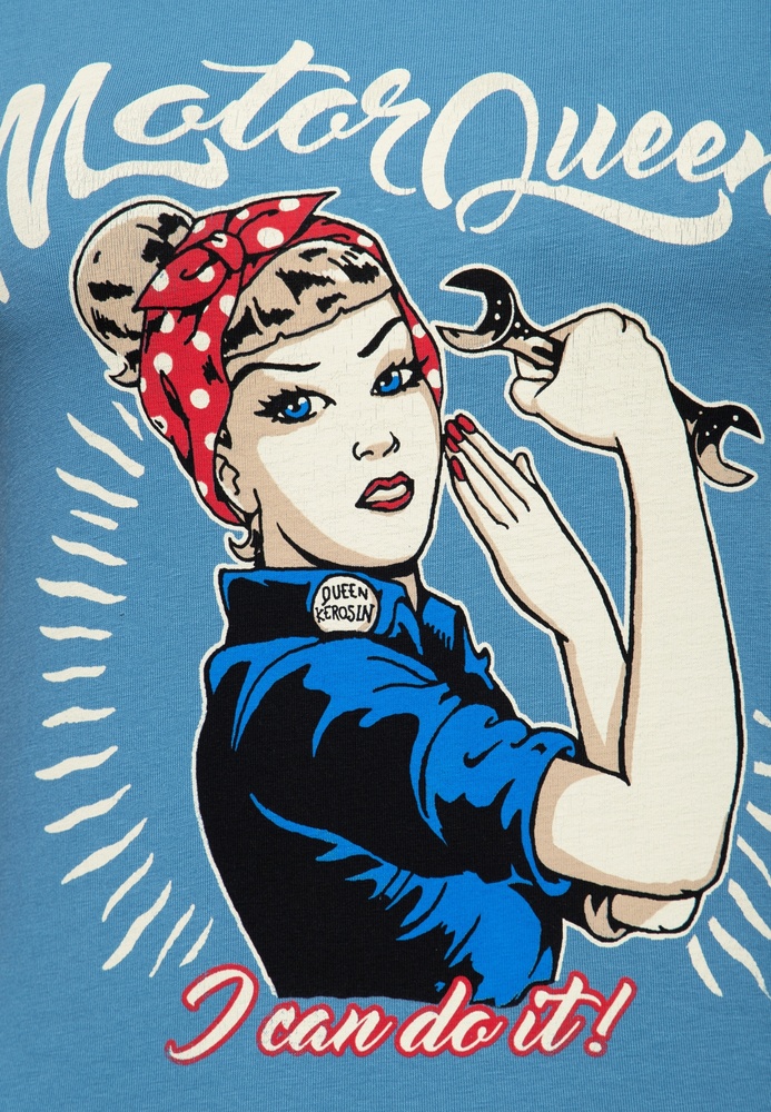 QueenKerosinDamenPrintT-ShirtMotorQueenICanDoItQKI11002
