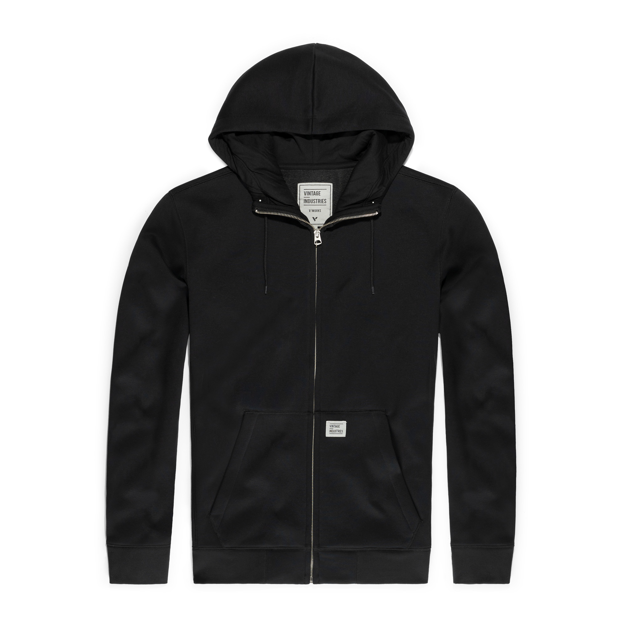 VintageIndustriesSweatjackeCruzHoodedSweatshirtBlack