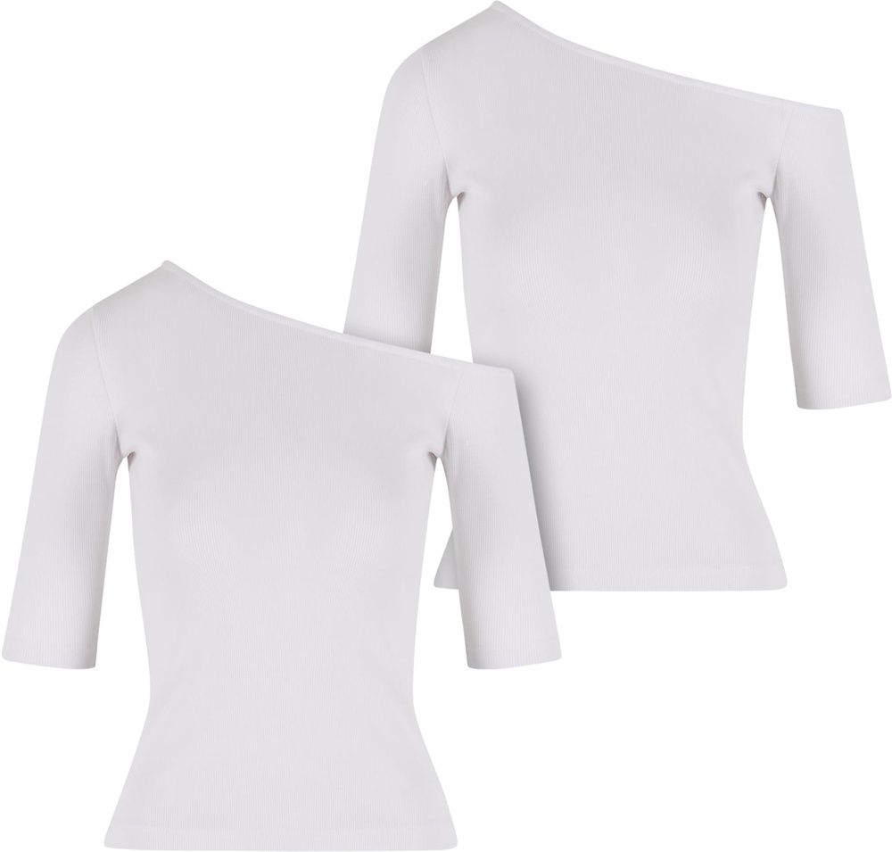 UrbanClassicsDamenLadiesOrganicAsymmetricRibTee2-PackTB7096A