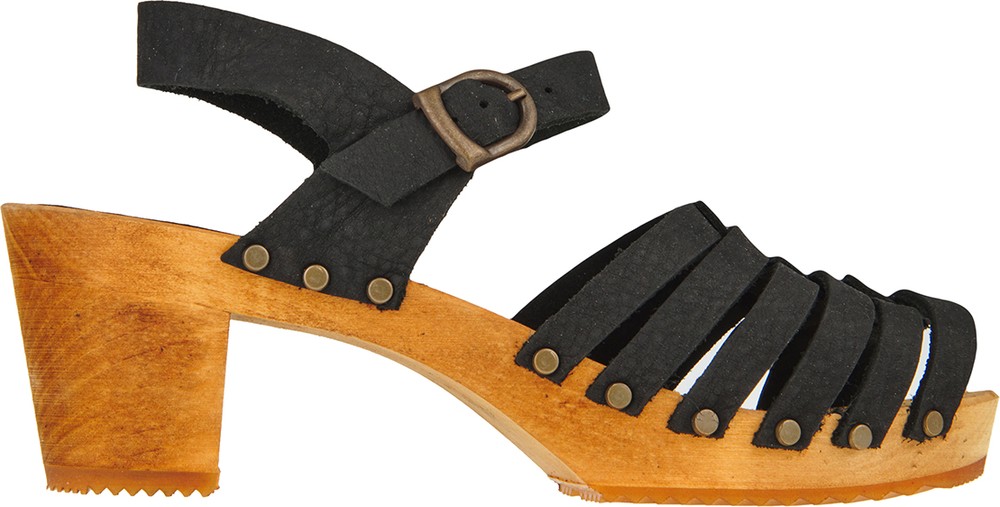 SanitaClogsDamenSandaleWood-SiloSquareSandalBlack