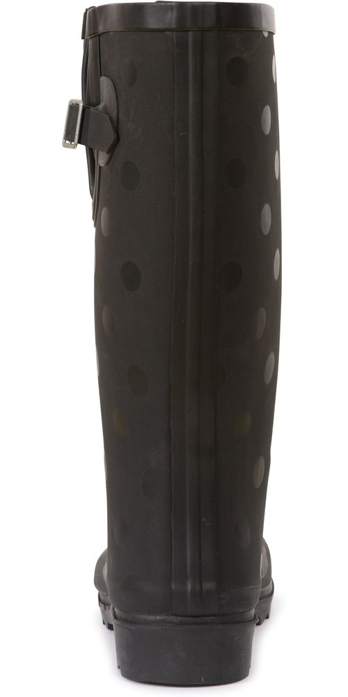 TrespassDamenGummistiefelElena-FemaleWellyBlackPolkaDot