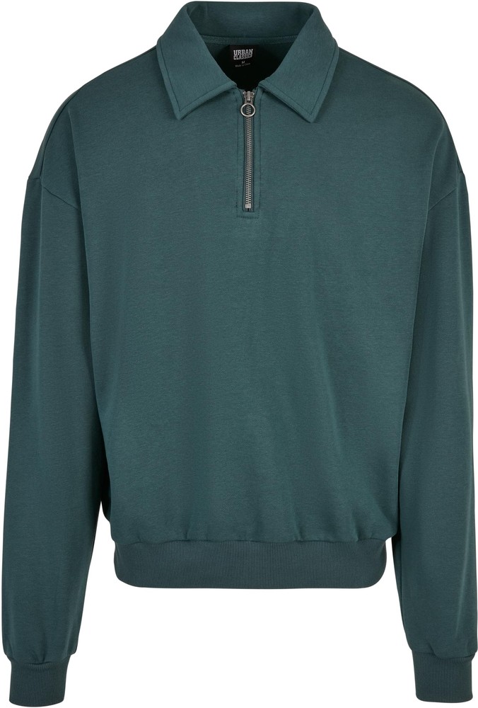 UrbanClassicsSweatshirtShirtCollarCrewBottlegreen-3XL