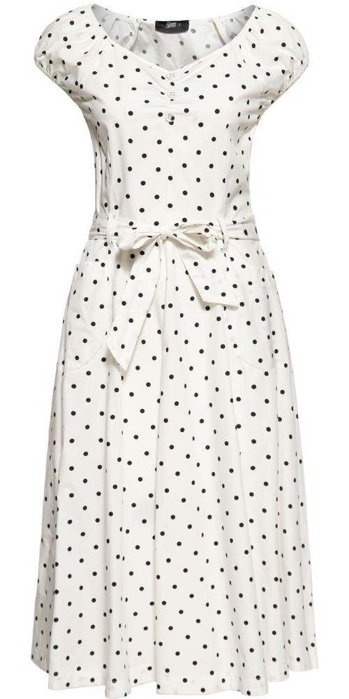 QueenKerosinDamenSwingKleidWei-3XL