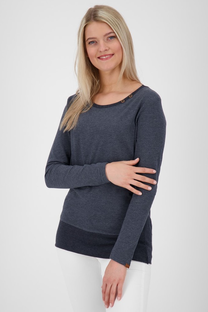 AlifeKickinDamenCocoAKALongLongsleeveMarine-M