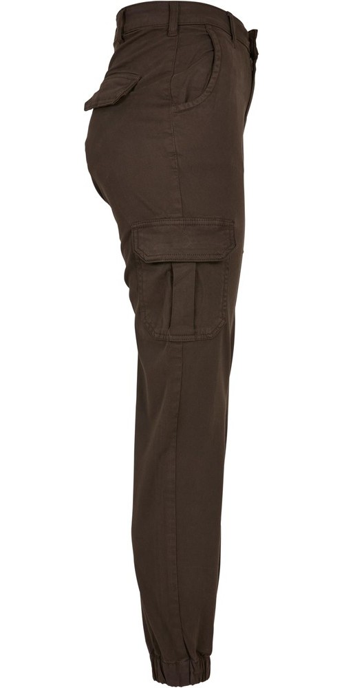 UrbanClassicsDamenHoseLadiesHighWaistCargoPantsBrown-26