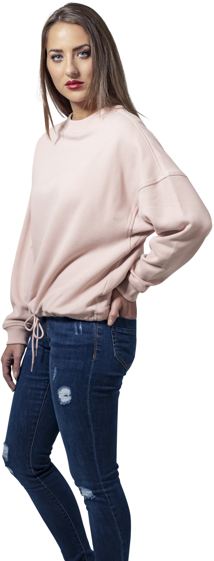 UrbanClassicsDamenPulloverLadiesOversizedCrewBlack-L