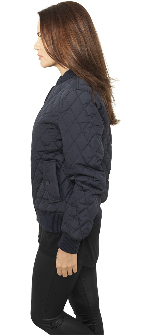 UrbanClassicsDamenLeichteJackeLadiesDiamondQuiltNylonJacketNavy-L