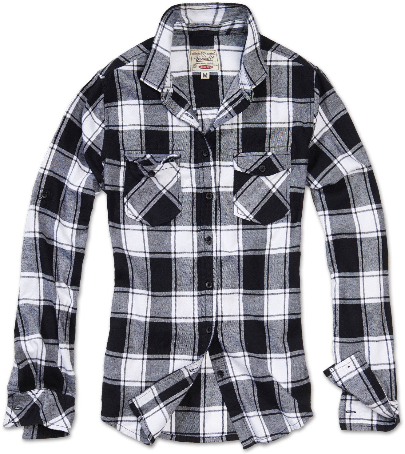 BranditHemdAmyFlanellShirtGIRLSinWhite-Black-S