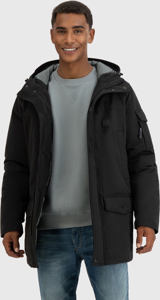 VintageIndustriesFunktionsjackeGavynParkaBlack
