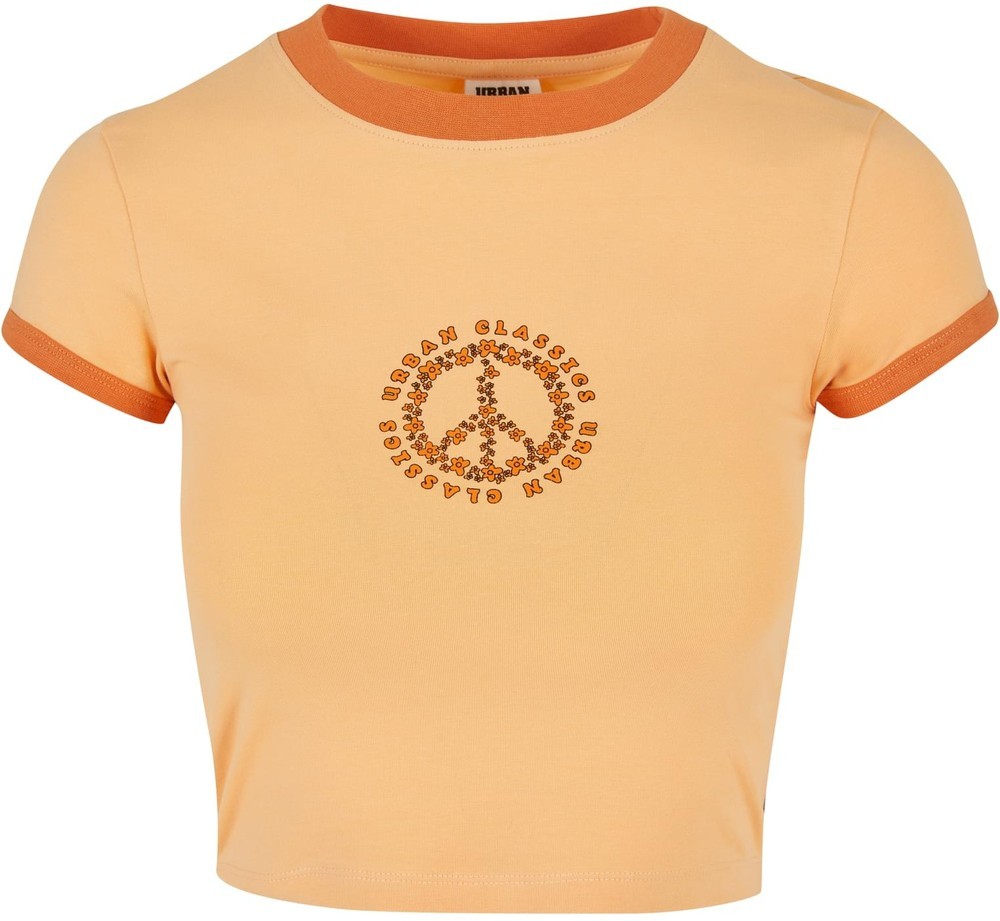 UrbanClassicsDamenT-ShirtLadiesStretchJerseyCroppedTeePaleorange-3XL