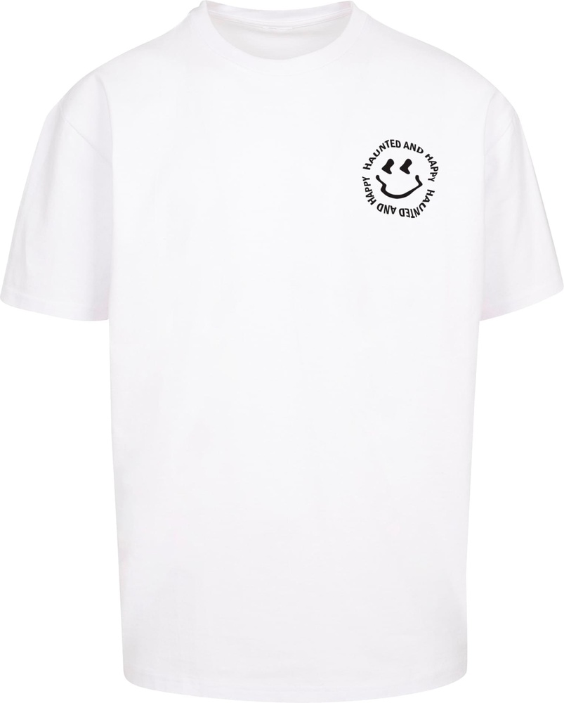 MerchcodeT-ShirtHalloweenHauntedAndHappyTeeMP0009016White-3XL