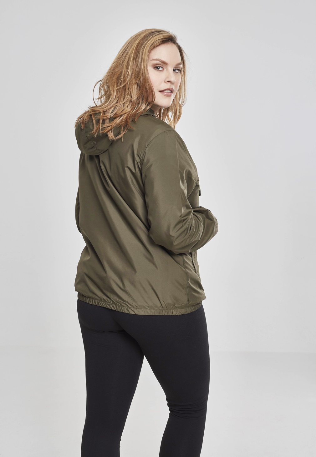 UrbanClassicsDamenPulloverLadiesBasicPullOverJacketDarkolive-3XL