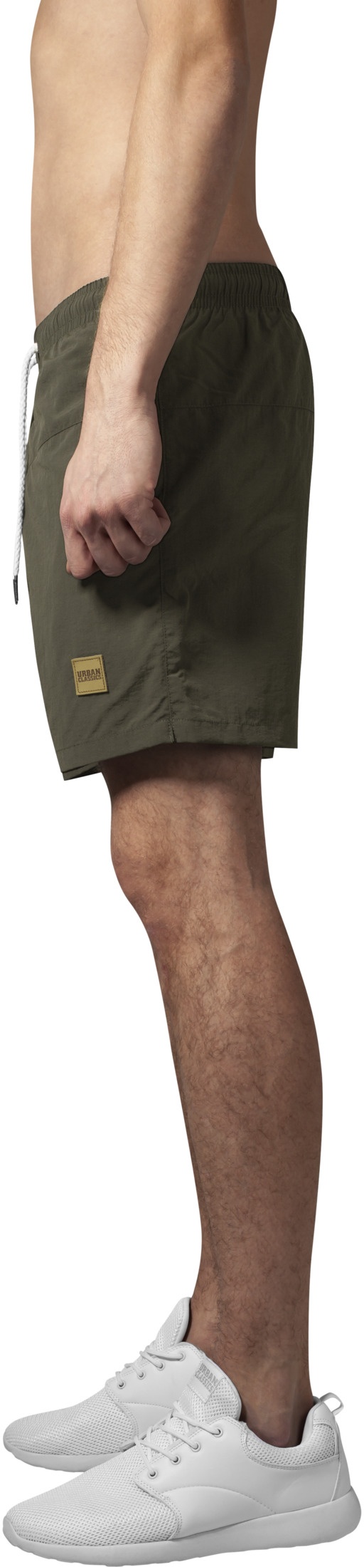UrbanClassicsBadehoseBlockSwimShortsOliveOlive-3XL