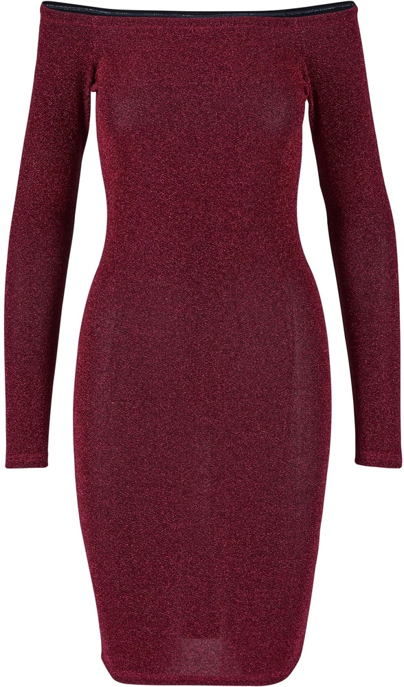 UrbanClassicsDamenLadiesOffShoulderLongsleeveGlitterDressTB6144