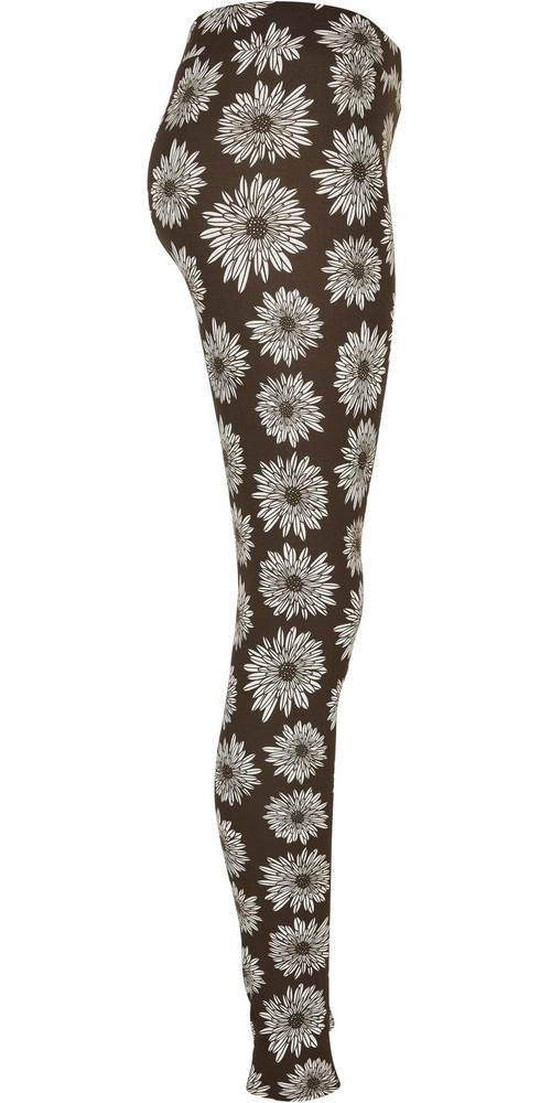 UrbanClassicsDamenLadiesSoftAOPLeggingsBrowncamomile-4XL