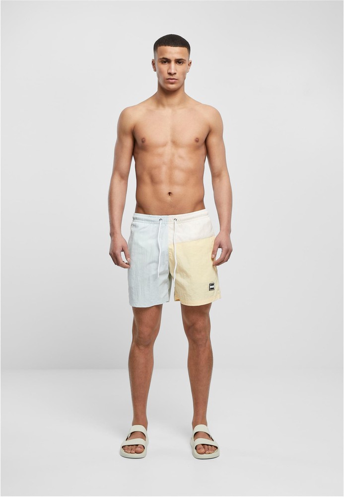 UrbanClassicsBadeshorts3BlockSwimShortsPastelcream-3XL
