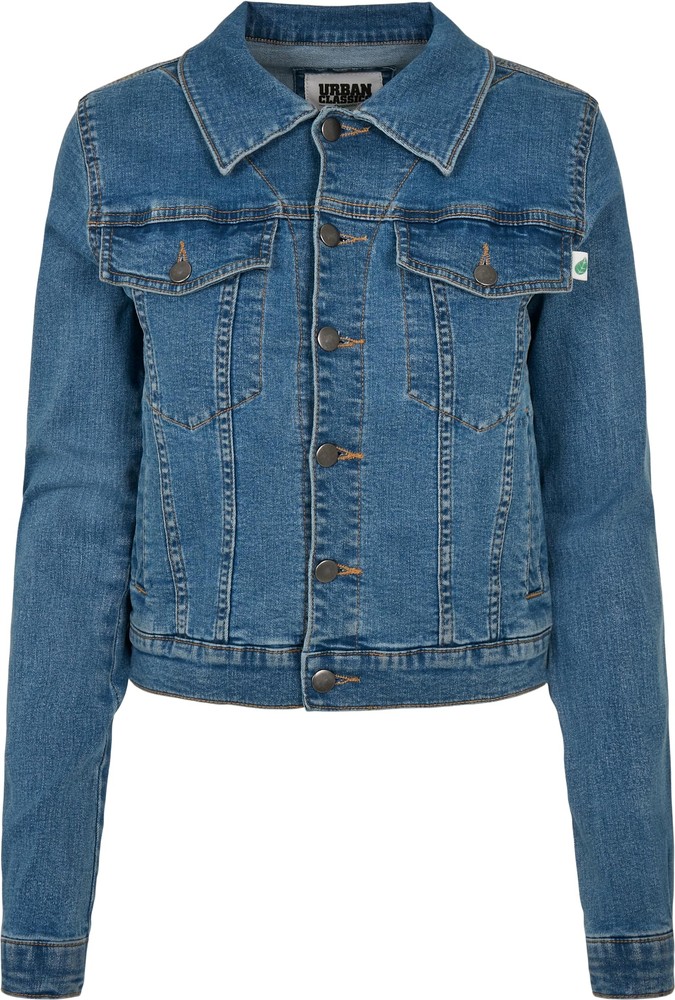 UrbanClassicsDamenLadiesOrganicDenimJacketClearblueWashed-3XL