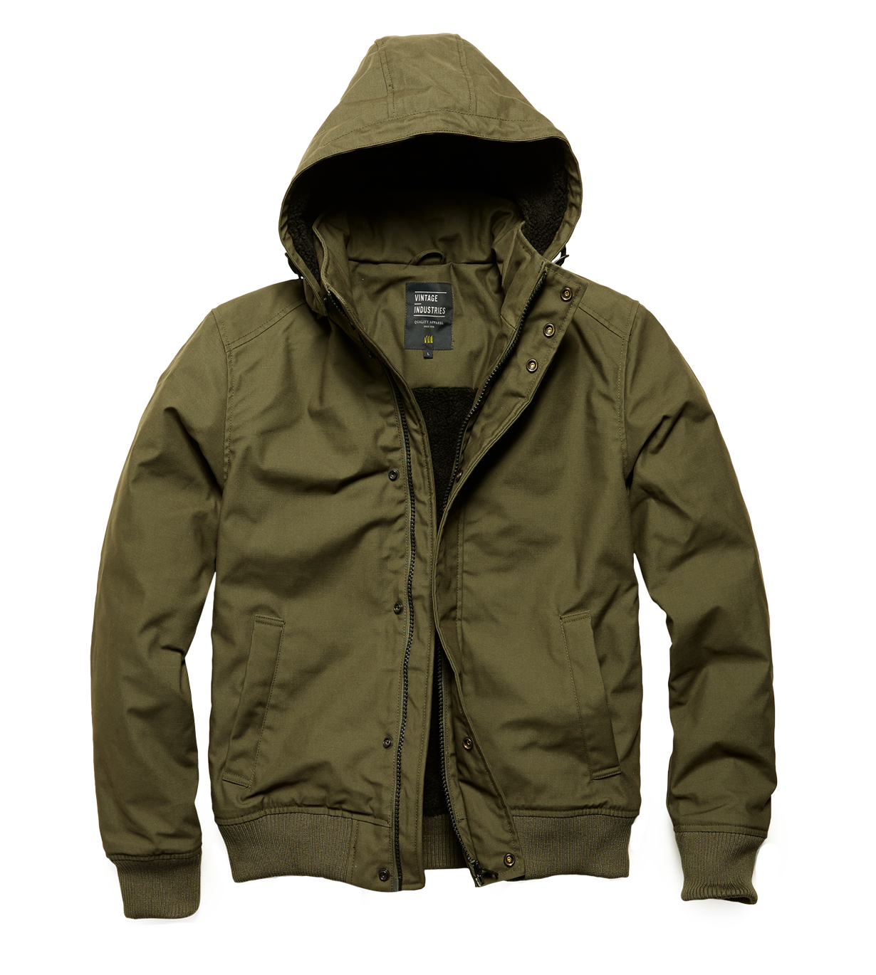 VintageIndustriesWinterjackeHudsonJacketDarkOlive-S