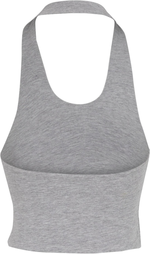 UrbanClassicsDamenT-ShirtLadiesBasicNeckholderJerseyTopTB7533Heathergrey-3XL