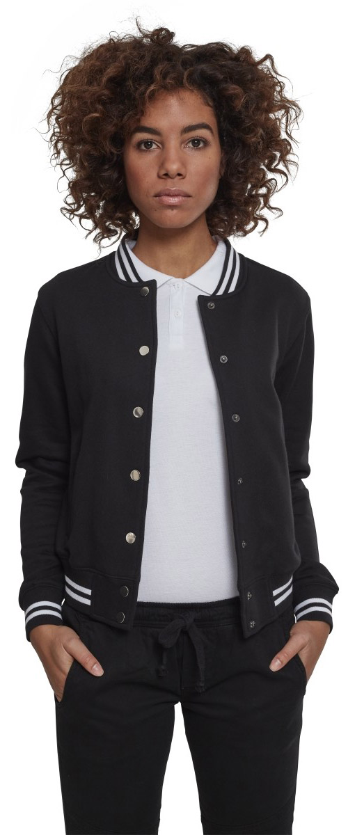 UrbanClassicsDamenJackeLadiesCollegeSweatJacketBlack-3XL