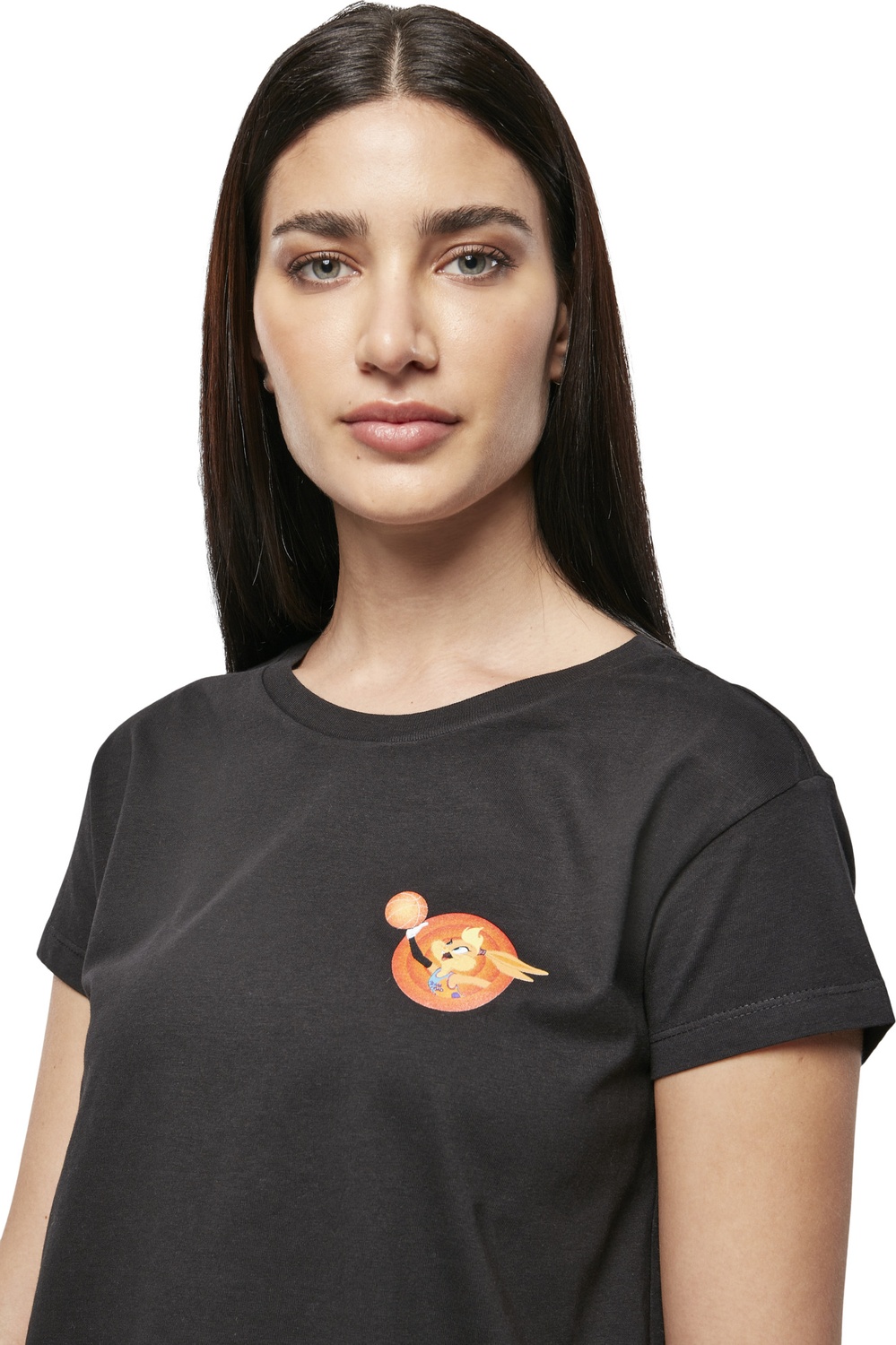 MisterTeeDamenT-ShirtLadiesSpaceJamTuneSquadLolaBoxTeeBlack