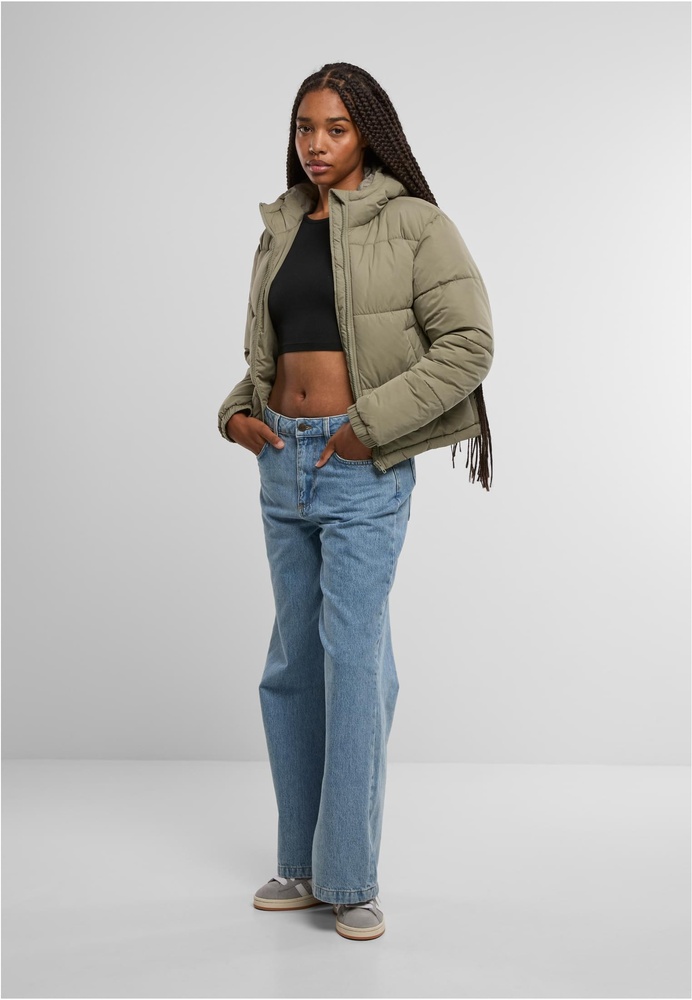 UrbanClassicsDamenSteppjackeLadiesPeachedPufferJacketWithHoodTB7587Paleolive-3XL