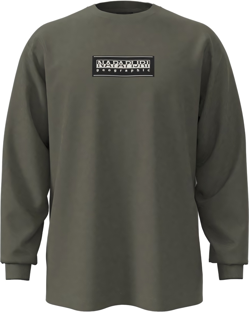 NapapijriLongsleevesS-BoxLogoLsNP0A4I3MTeaLeafG0A-XS