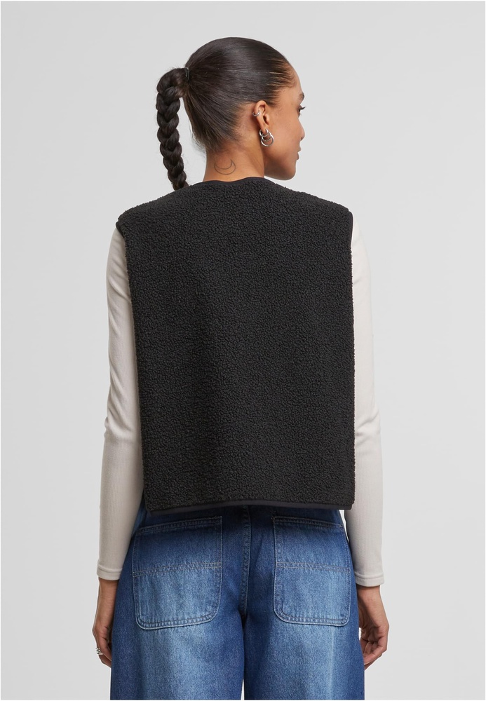UrbanClassicsDamenVestLadiesButtonedTeddyTB8011