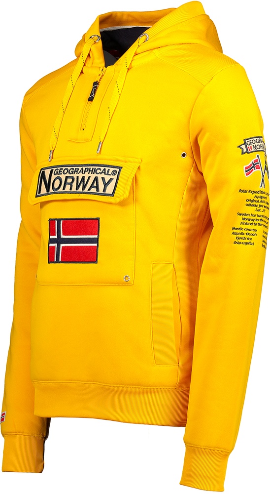 GeographicalNorwayHoodiePulloverGymclassDbMen100Mustard-3XL