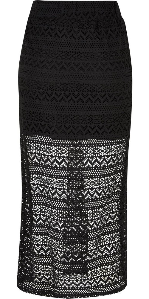 UrbanClassicsDamenLadiesStretchCrochetLaceMidiSkirt