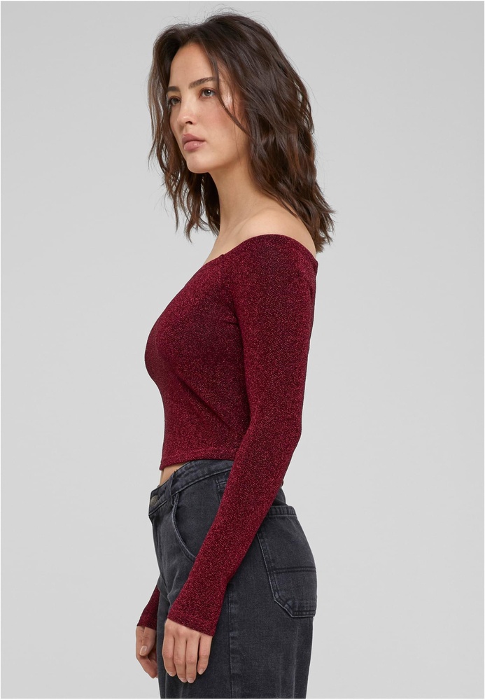 UrbanClassicsDamenLadiesOffShoulderGlitterLongsleeveTB6125