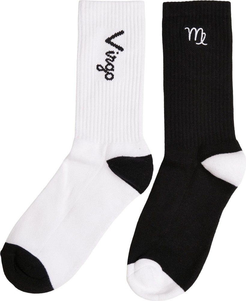 MisterTeeZodiacSocks2-PackBlackWhiteVirgo-43-46