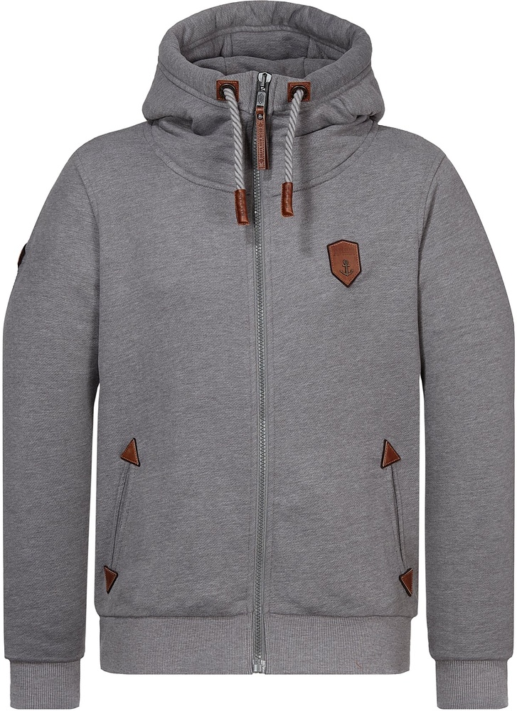 NaketanoHoodieSchwarzkopf1800-0310DarkGreyMelange-S