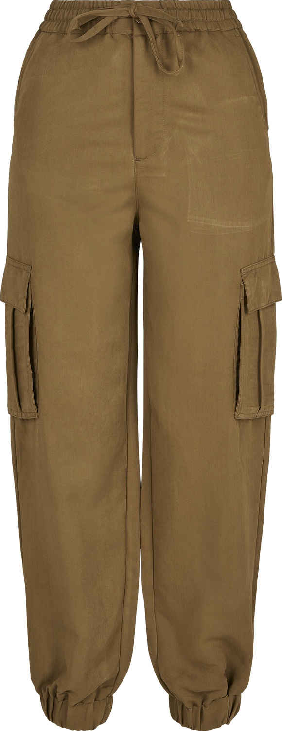 UrbanClassicsDamenHoseLadiesViscoseTwillCargoPantsSummerolive-L