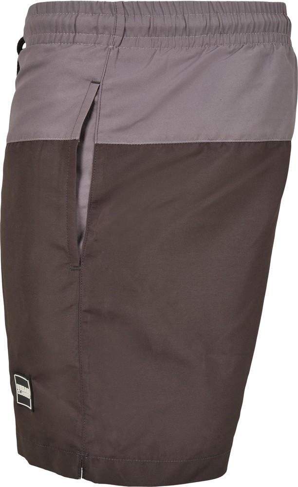 UrbanClassicsBlockSwimShortsBlackbirdAsphalt-3XL