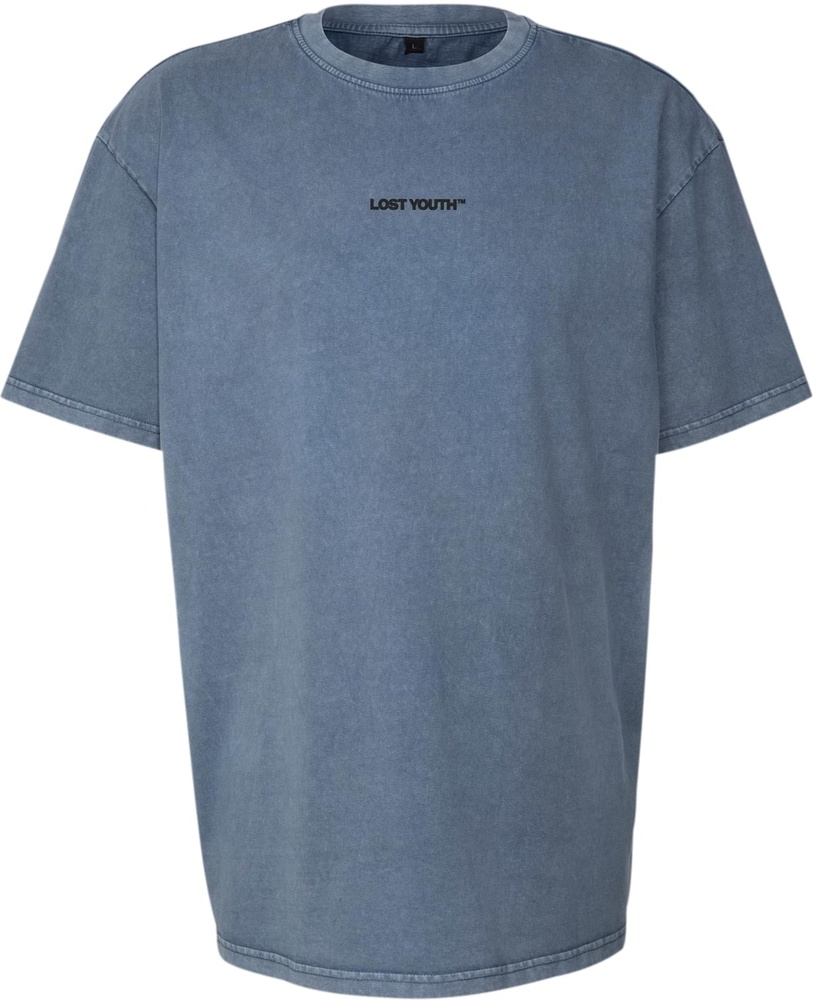 LostYouthT-ShirtLyAcidWashedTeeButterflyV3LY211Vintageblue-3XL