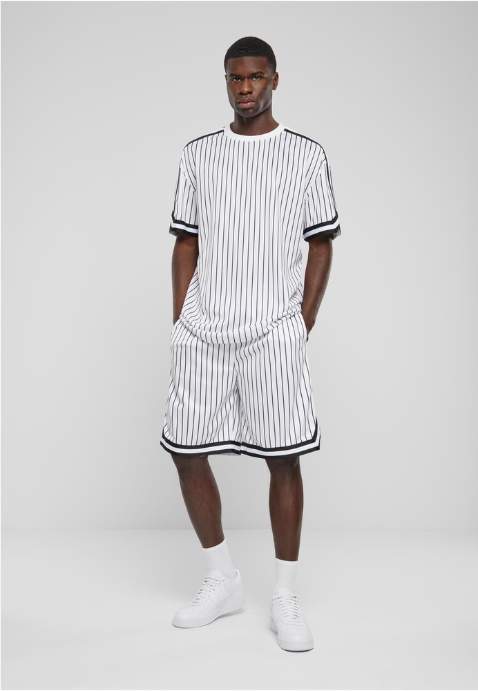 UrbanClassicsT-ShirtOversizedStripedMeshTeeTB6680WhiteBlack-3XL