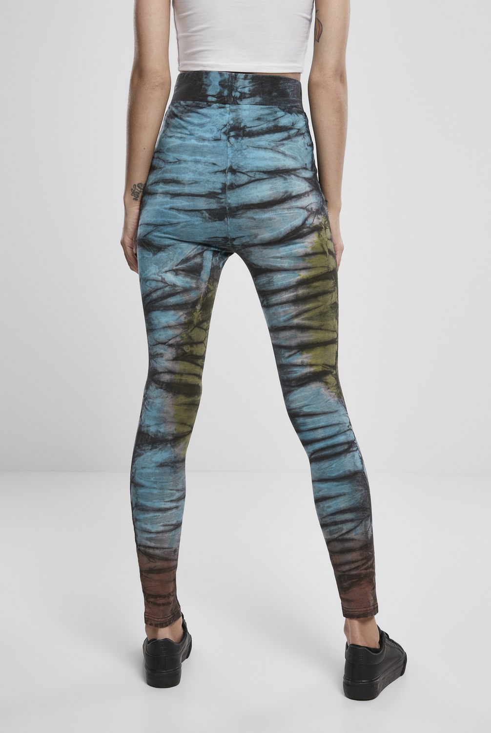 UrbanClassicsDamenLeggingsLadiesCottonTieDyeHighWaistLeggingsBlack
