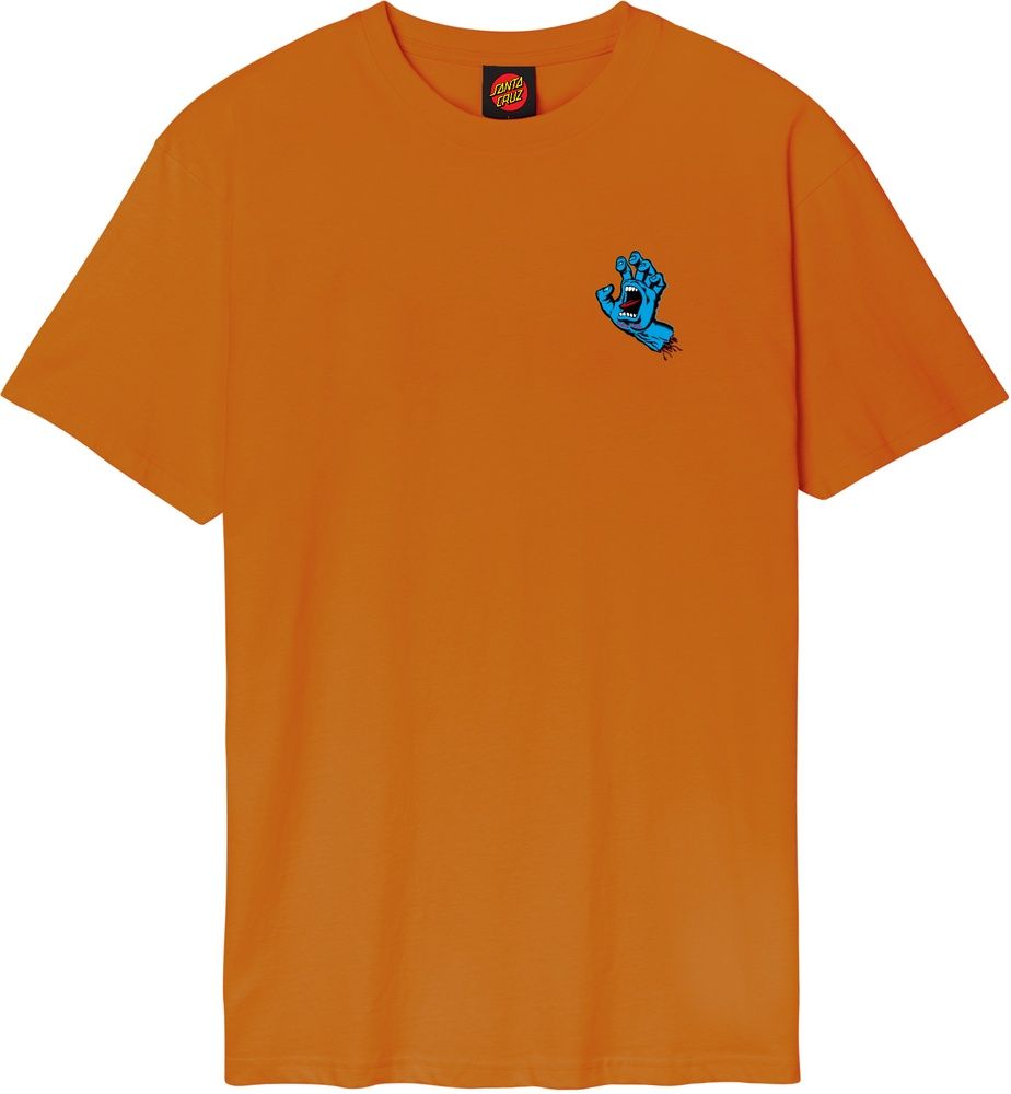 SantaCruzScreamingHandChestT-ShirtSCM-T3010Amber-XS