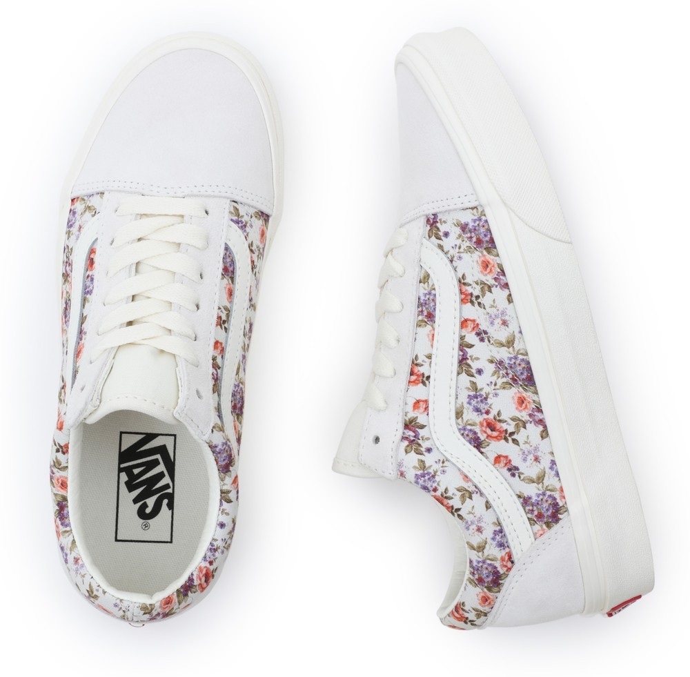 VansUnisexLifestyleClassicFTWSneakerOldSkoolVintageFloralMarshmallow-345