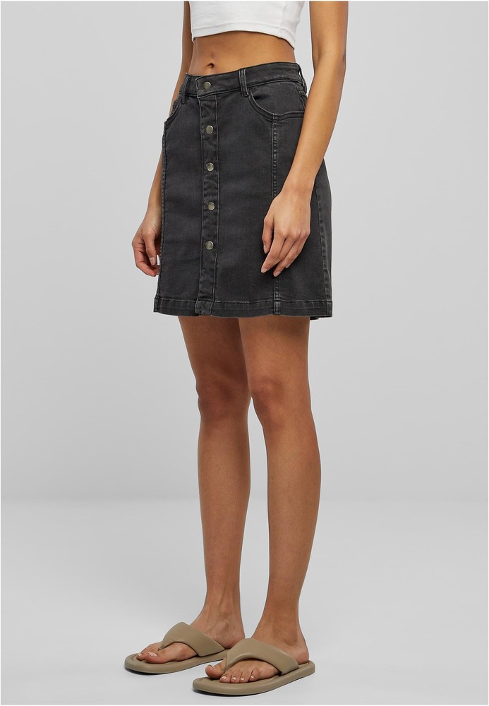 UrbanClassicsDamenLadiesOrganicStretchButtonDenimSkirt