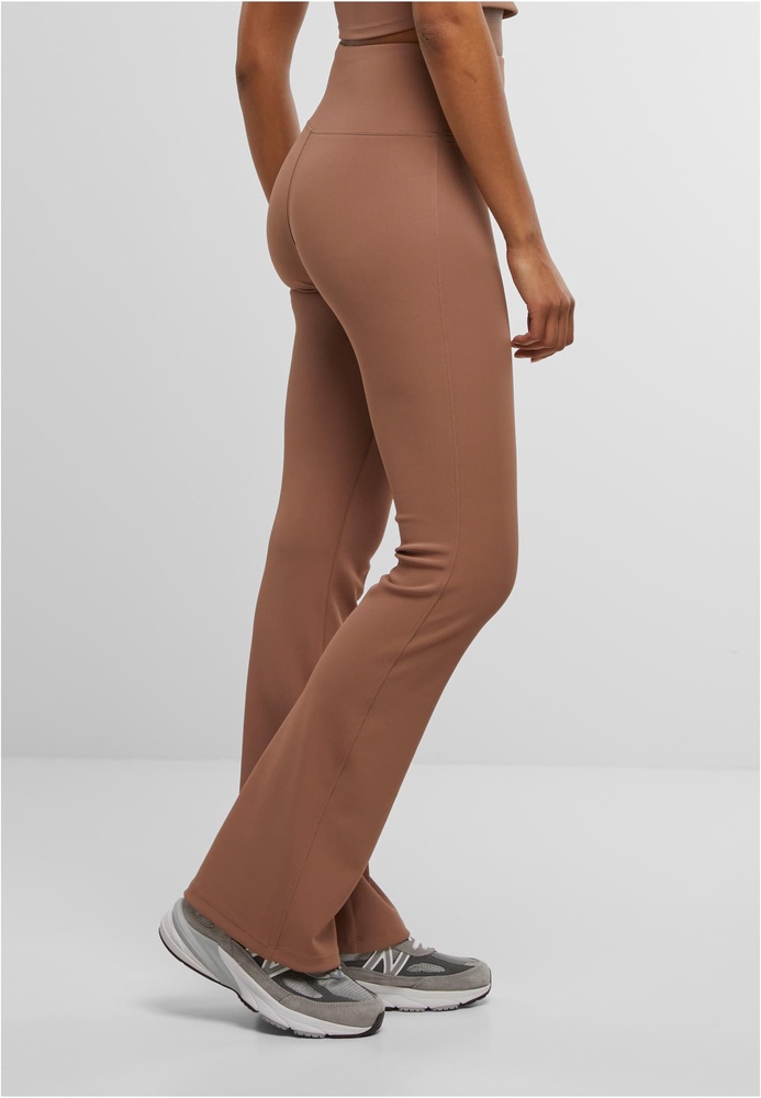 UCYogaDamenLadiesFlaredLeggingsRibTB7801LightBrown-L